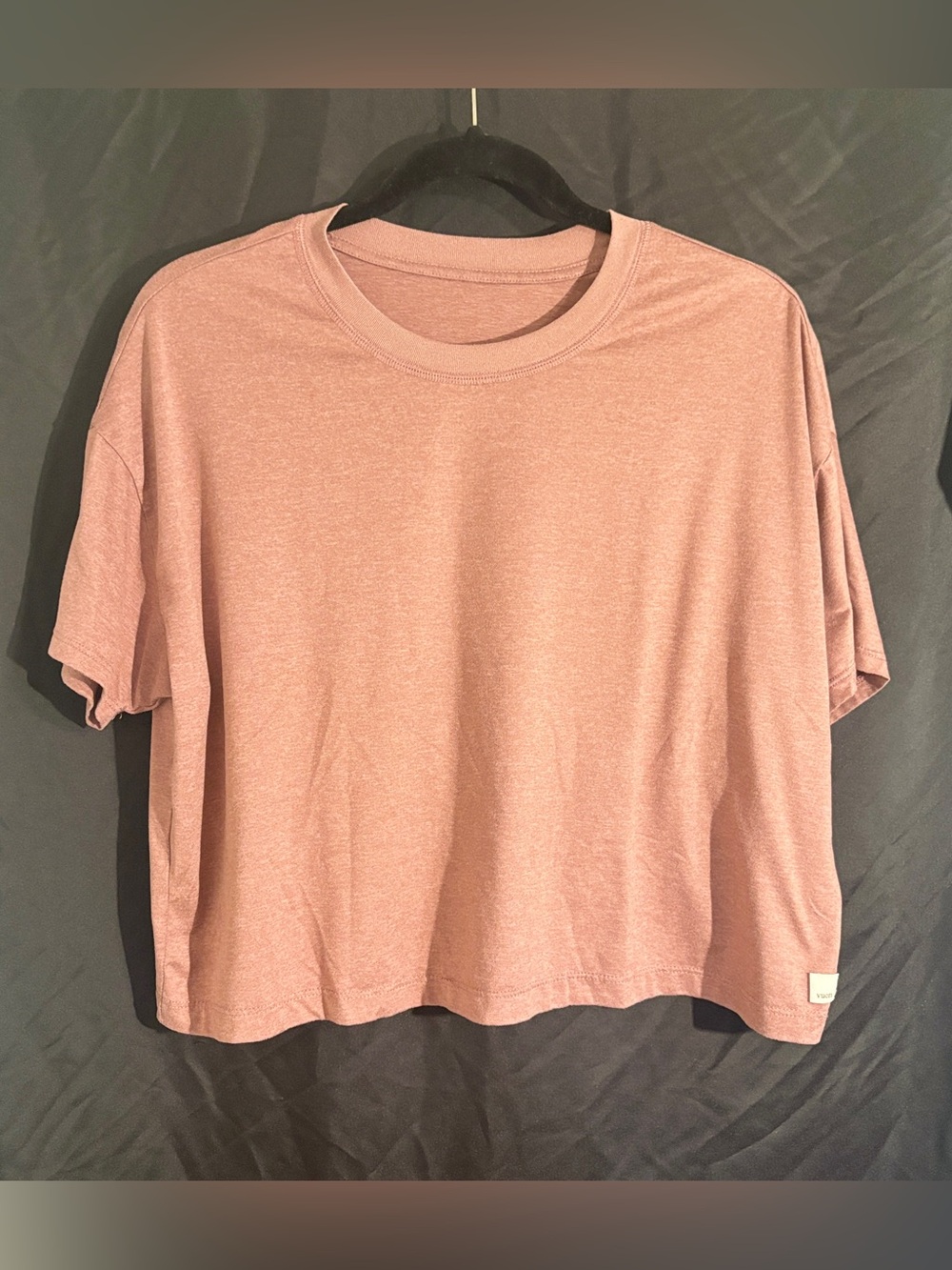 Vuori Dusty Rose Crop Tee